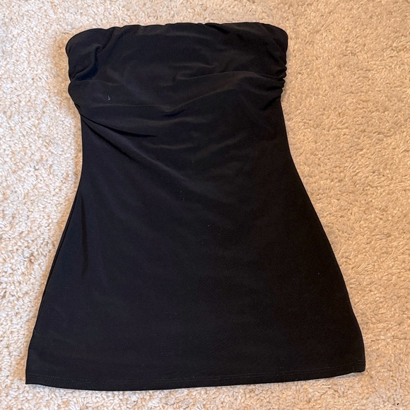 Wet seal tube top dressy stretch black small ruching - Picture 1 of 4